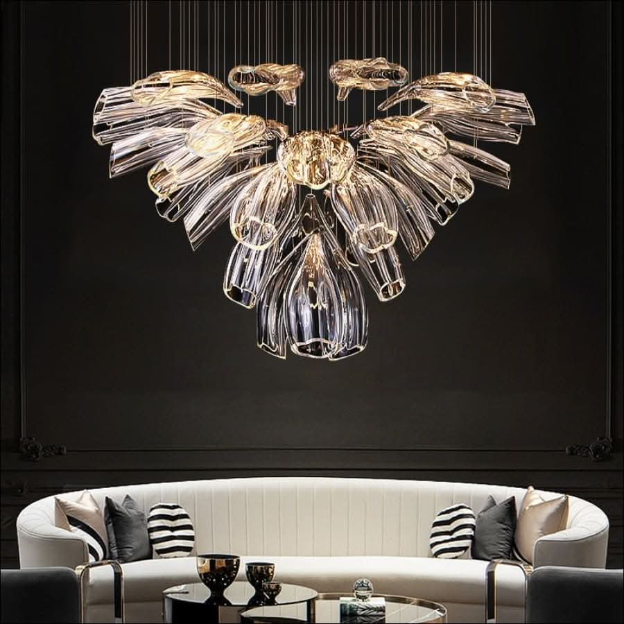 Chandelier - Glass Lotus Chandelier - hausgem