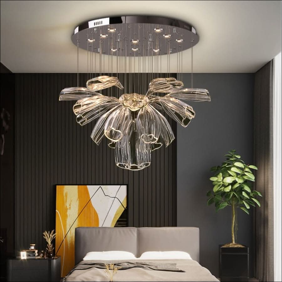 Chandelier - Glass Lotus Chandelier - hausgem