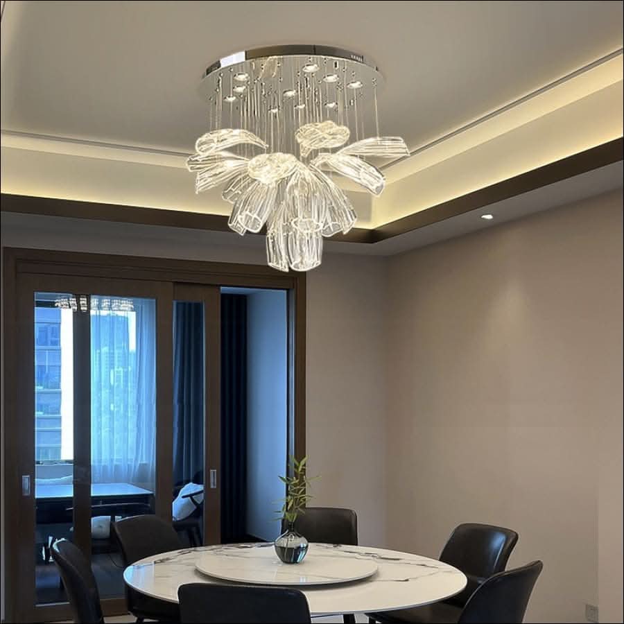 Chandelier - Glass Lotus Chandelier - hausgem