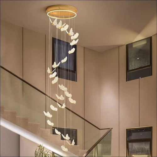 Chandelier - Gold Butterfly LED Chandelier - hausgem