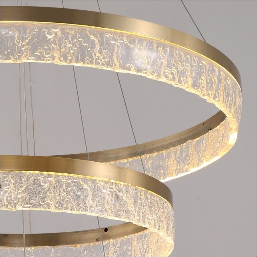 Chandelier - Gold Crystal Circle Chandelier - hausgem
