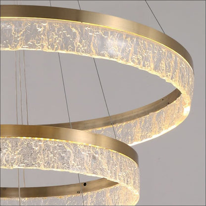 Chandelier - Gold Crystal Circle Chandelier - hausgem