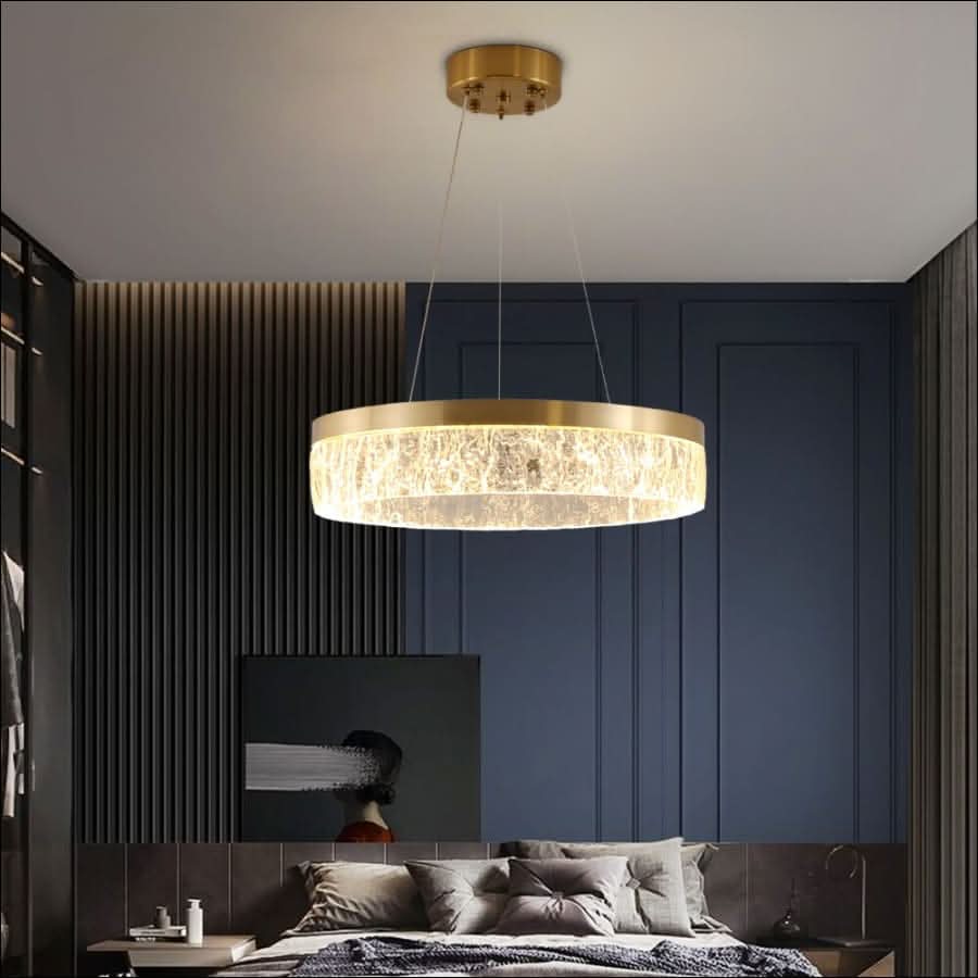 Chandelier - Gold Crystal Circle Chandelier - hausgem
