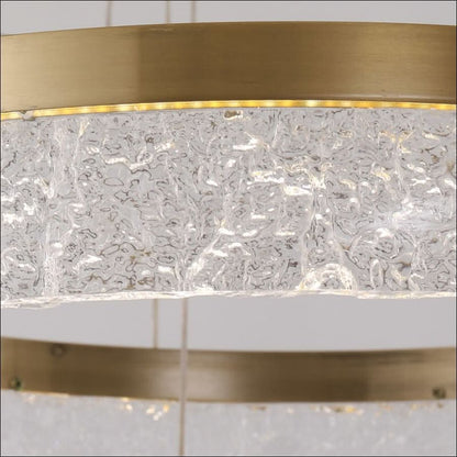 Chandelier - Gold Crystal Circle Chandelier - hausgem