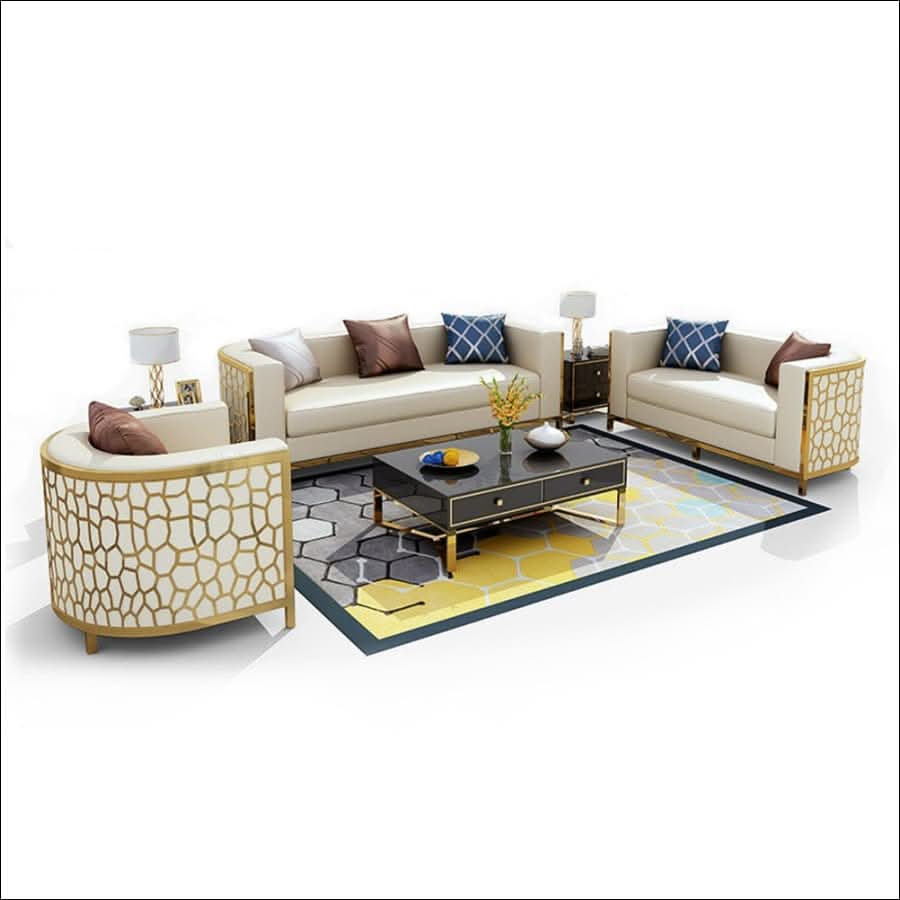 sofa - Gold Wrapped U - Shaped Couch Set - hausgem