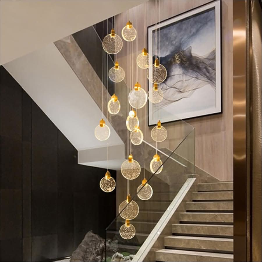 Chandelier - Golden Orbs Chandelier - hausgem
