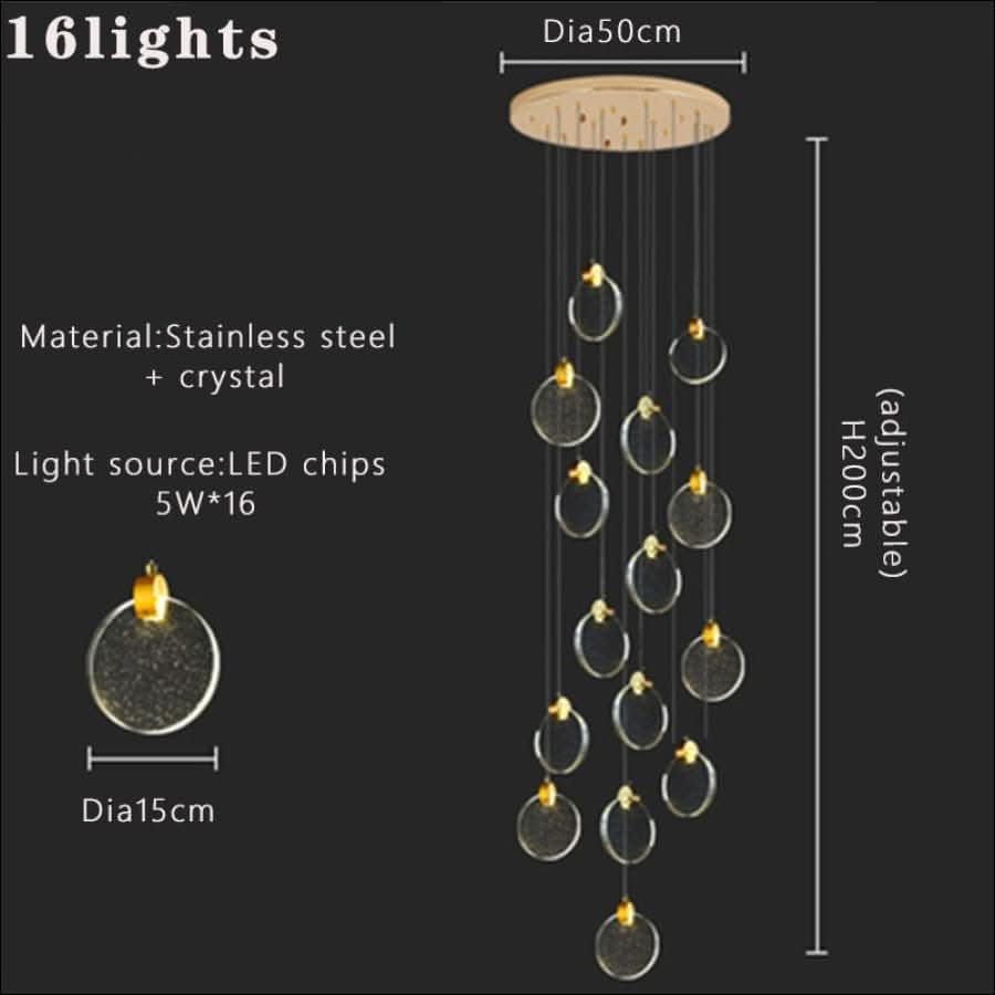 Chandelier - Golden Orbs Chandelier - hausgem