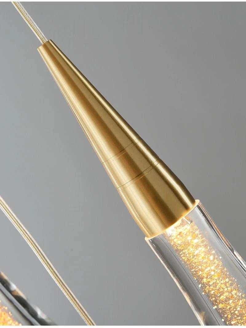 Chandelier - Golden Rain Drop Crystal Chandelier - hausgem