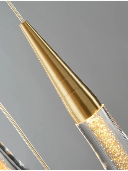 Chandelier - Golden Rain Drop Crystal Chandelier - hausgem