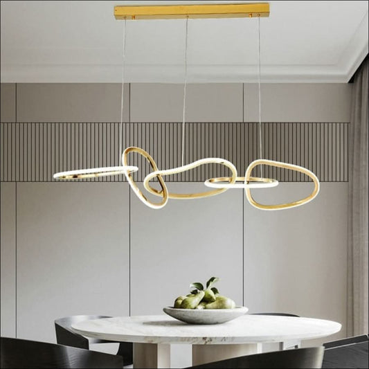 Chandelier - LED Gold Chain Chandelier - hausgem