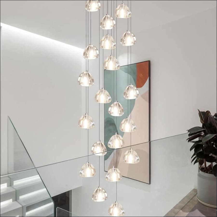 Chandelier - LED Hanging Crystal Pendant Chandelier - hausgem