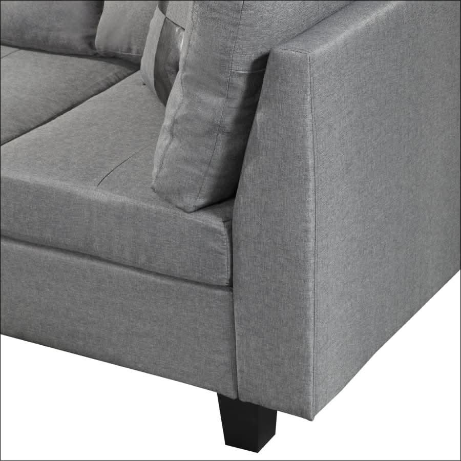 sofa - Living Room Combination Sofa with Armchair and Storage Stool - hausgem