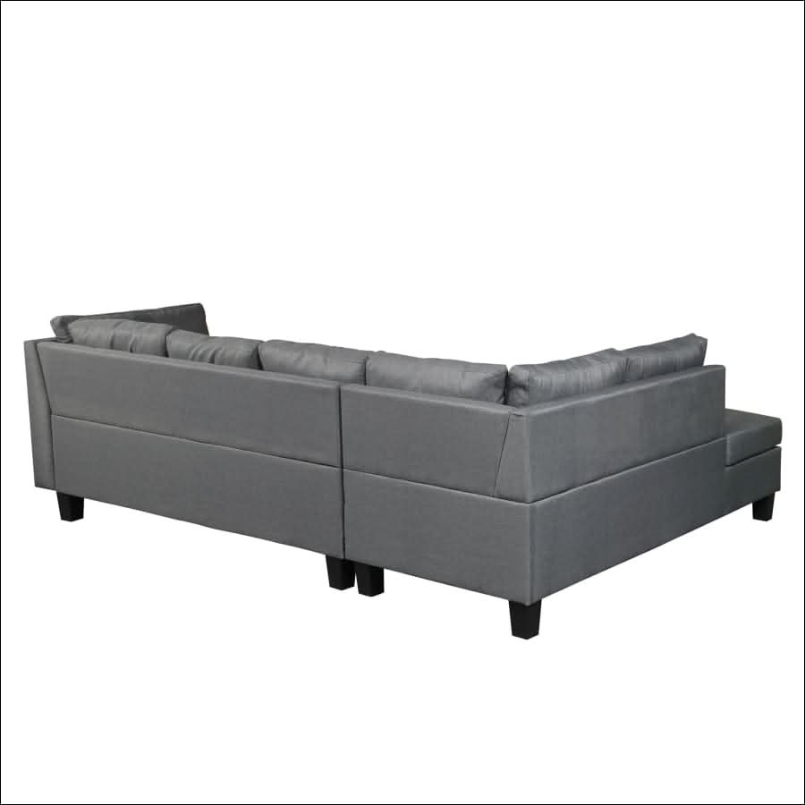 sofa - Living Room Combination Sofa with Armchair and Storage Stool - hausgem