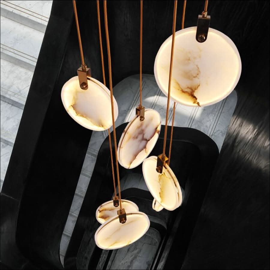 Chandelier - Marble Plate Chandelier - hausgem