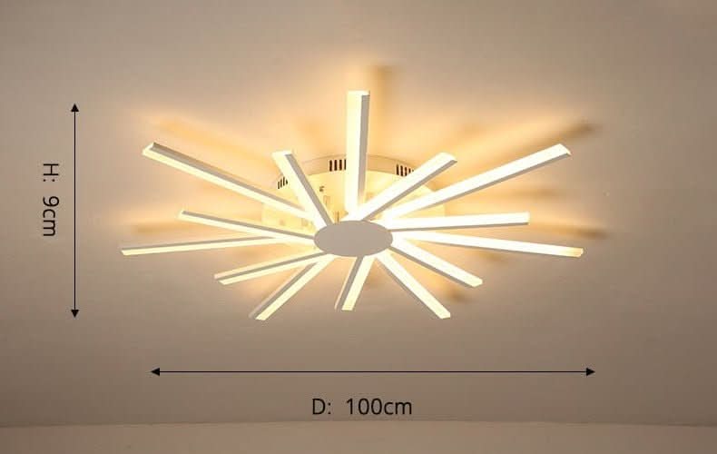Chandelier - Milo - Spiral LED Ceiling Light Flush Mount Chandelier - hausgem