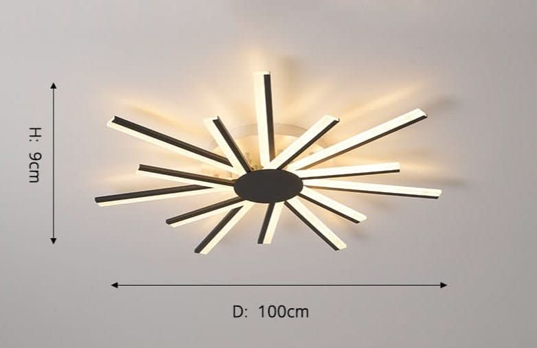 Chandelier - Milo - Spiral LED Ceiling Light Flush Mount Chandelier - hausgem