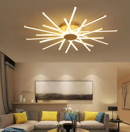 Chandelier - Milo - Spiral LED Ceiling Light Flush Mount Chandelier - hausgem