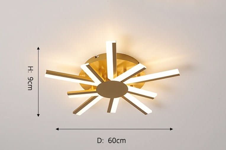 Chandelier - Milo - Spiral LED Ceiling Light Flush Mount Chandelier - hausgem