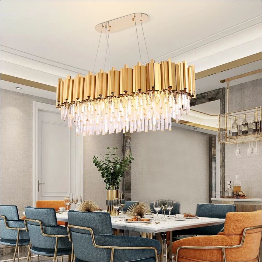 Modern Chandelier lamp for the living room gold/chrome