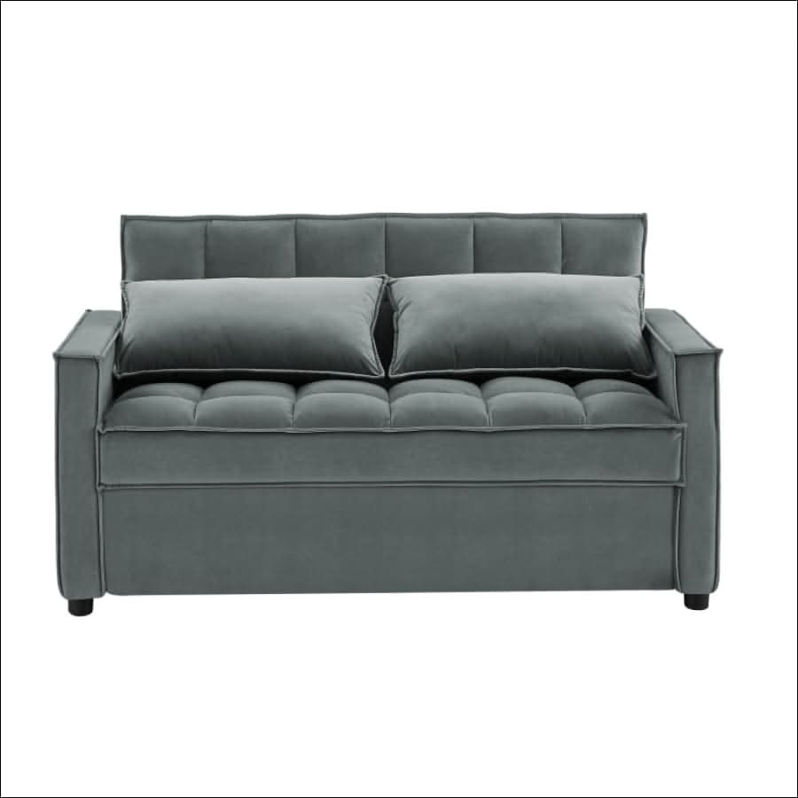 sofa - Modern Comfort Velvet Pull Out Couch, Sleeper Sofa - hausgem