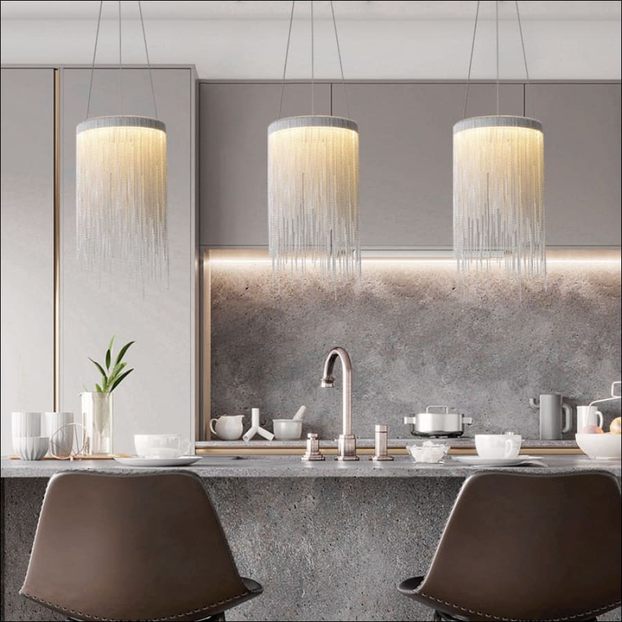 Modern Design Table Pendant Light for kitchen, dining room, bedroom, living room - Crystal Candle Pendant Chandelier - hausgem - united states