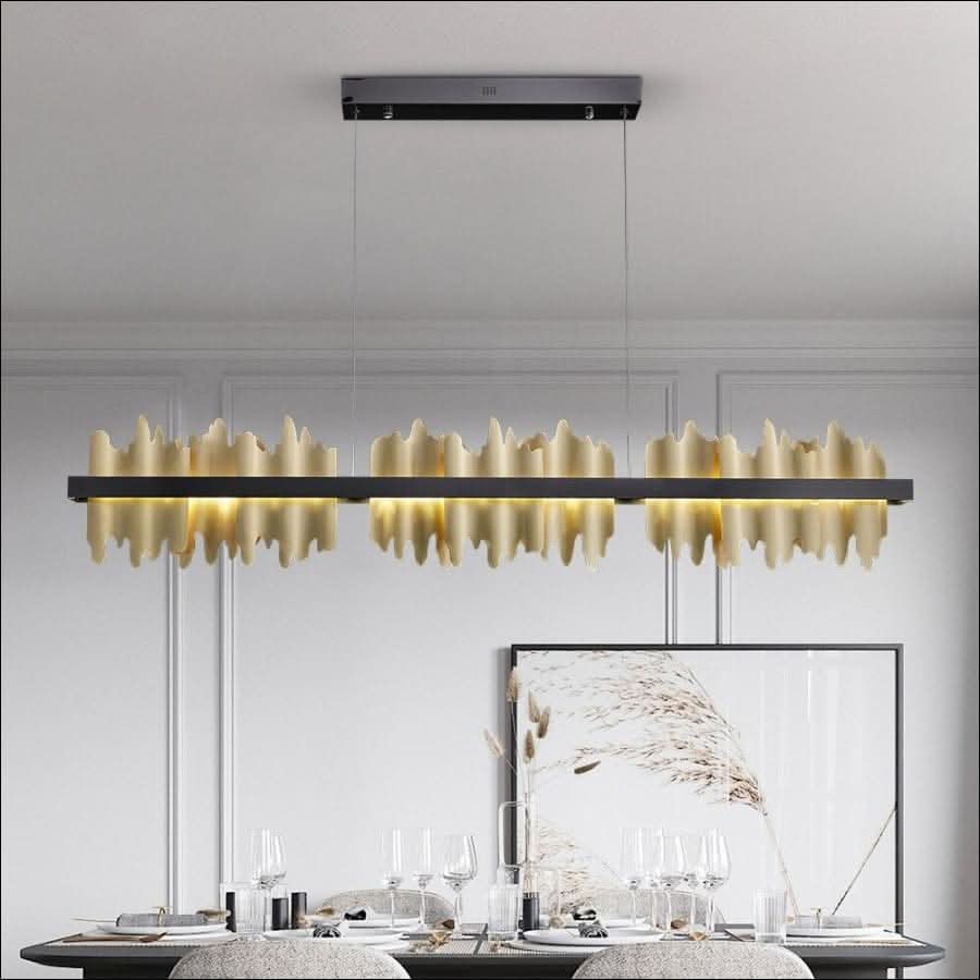 Chandelier - Modern Gold and Black Chandelier - hausgem