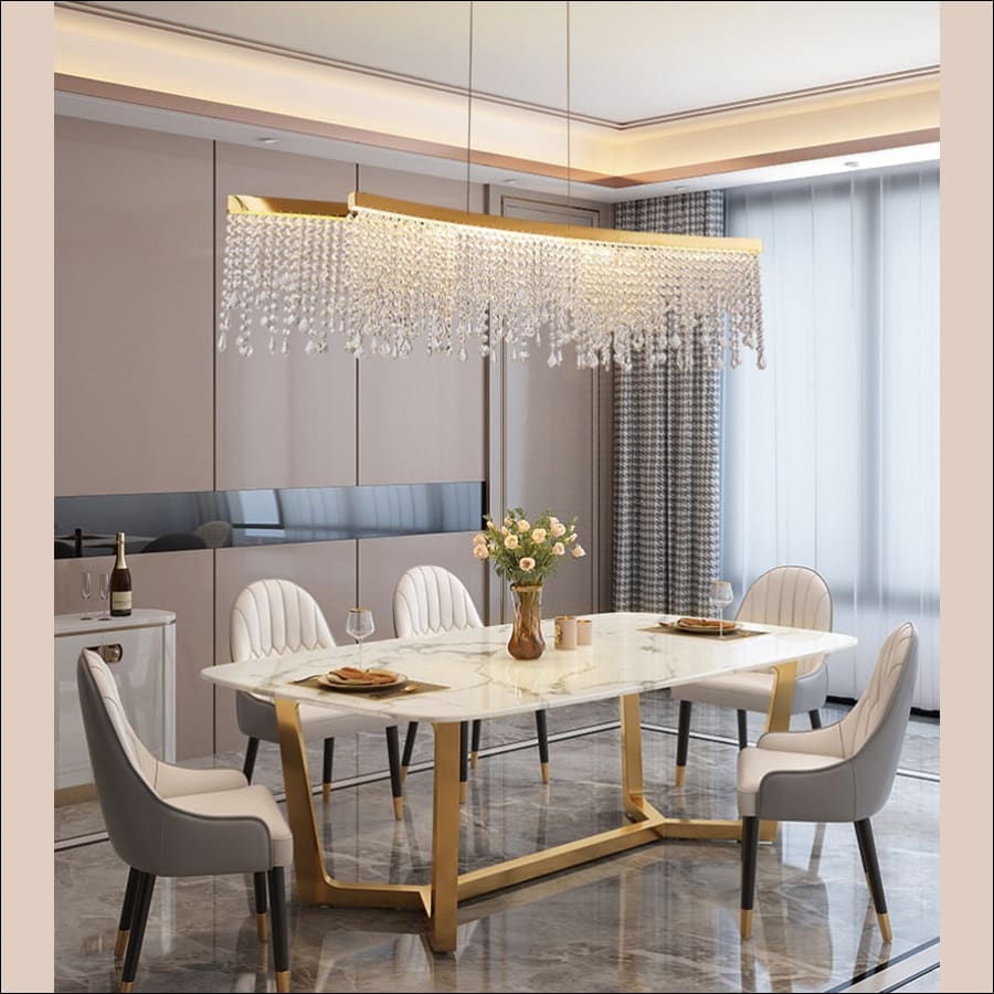 Modern Led Dining Room Decora Crystal Chandelier Creative