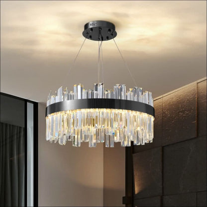 Chandelier - Modern LED Luxury Round Crystal Chandelier - hausgem
