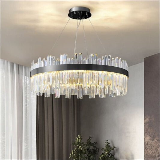 Chandelier - Modern LED Luxury Round Crystal Chandelier - hausgem