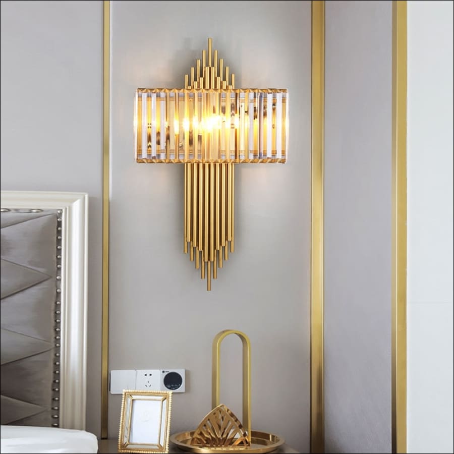 Crystal Lantern Sconces - LED light - Gold hardware - hausgem - united states