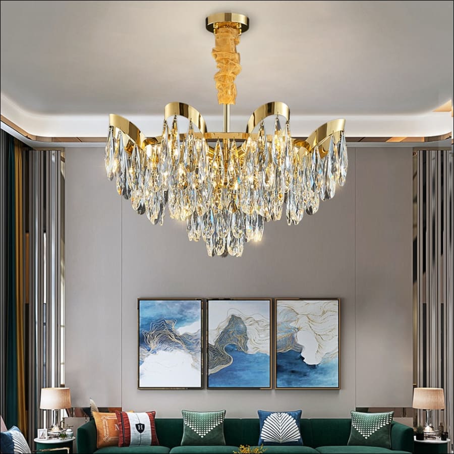 Modern Luxury Crystal Ceiling Chandelier Lighting for Living
