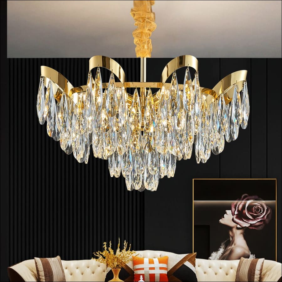 Modern Luxury Crystal Ceiling Chandelier Lighting for Living