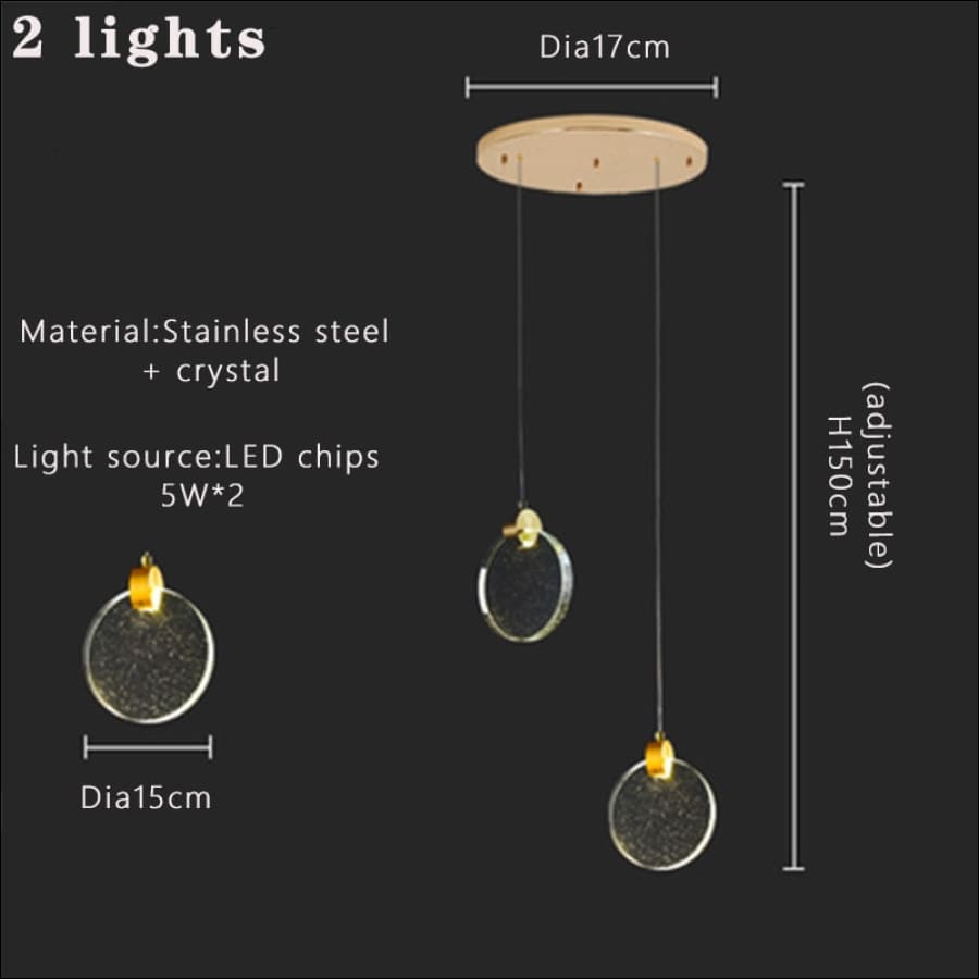 Modern Luxury Crystal LED Chandeliers Long Stair Living Room