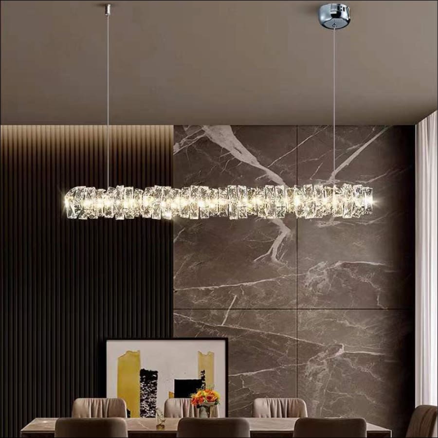 Modern Luxury Led Crystal Chandelier Kitchen Island Lamp - crystal bar chandelier - dining room chandelier - hausgem - united states