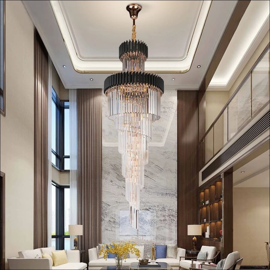 Modern Luxury Stair Chandelier High Quality Crystal Living