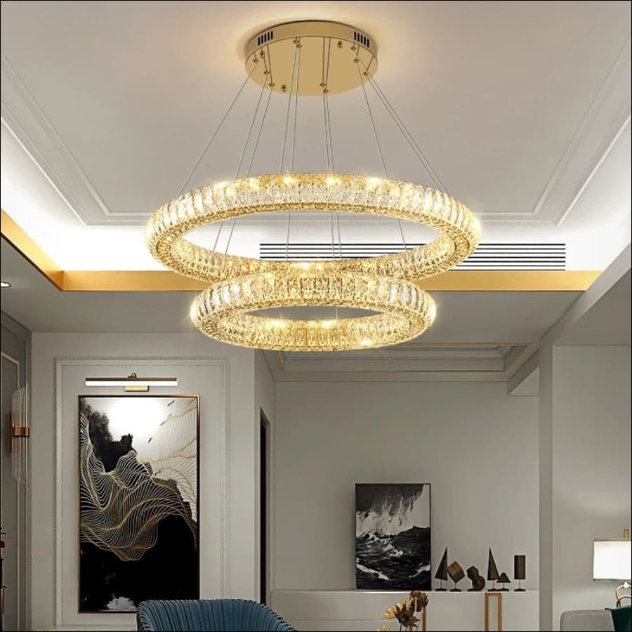 Modern Ring Led Chandelier For Living Room Bedroom Luxury