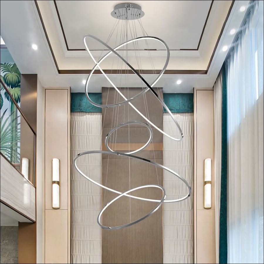 Chandelier - Modern Rings Led Chandelier - hausgem