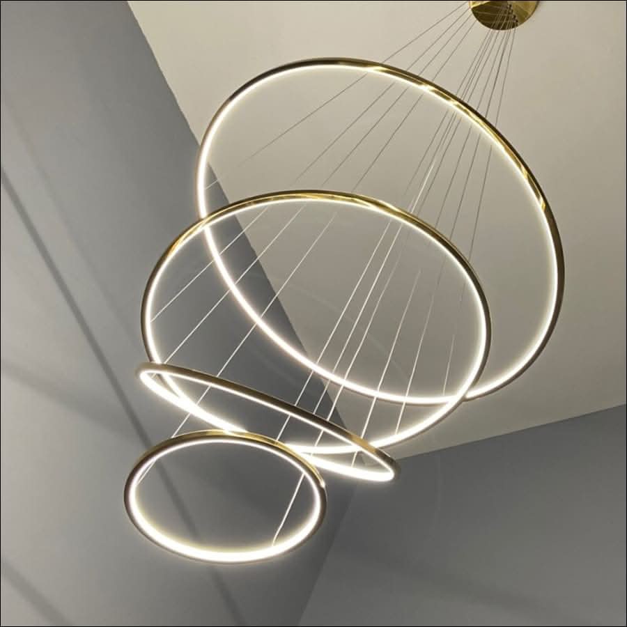 Chandelier - Modern Rings Led Chandelier - hausgem