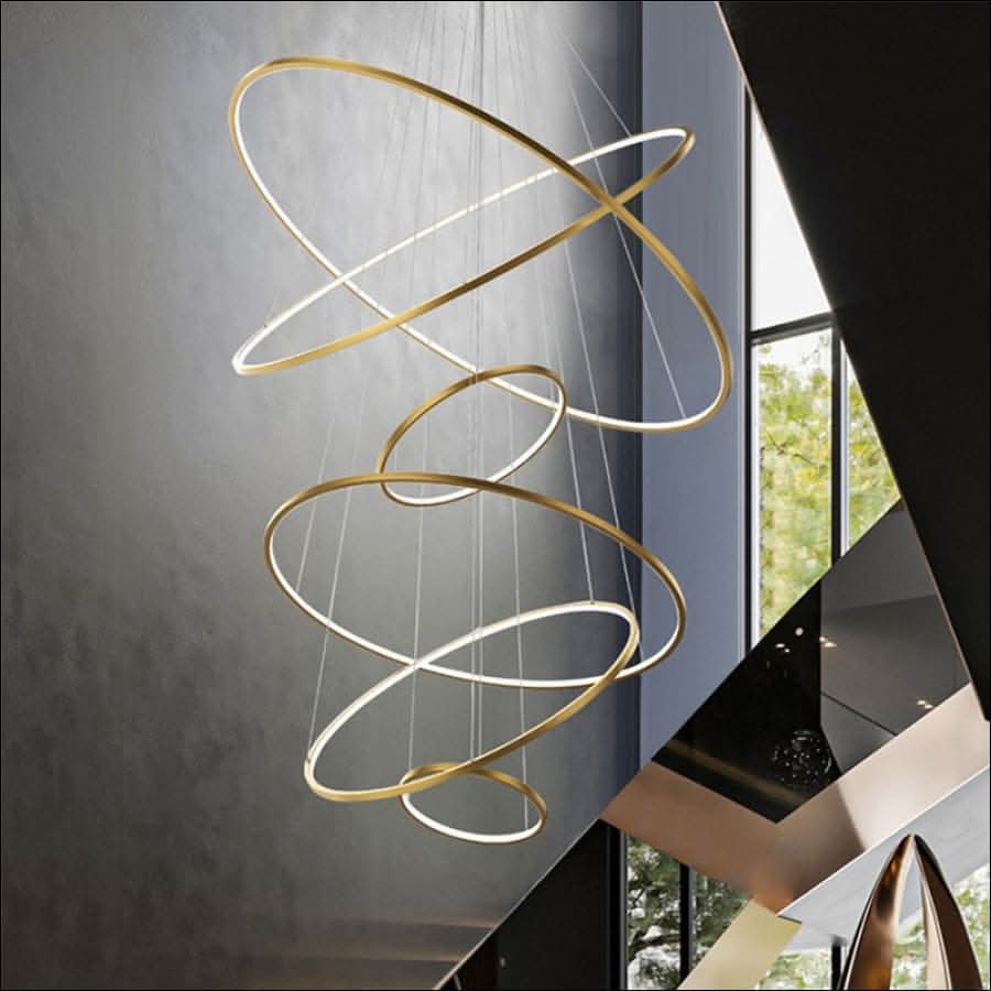 Chandelier - Modern Rings Led Chandelier - hausgem