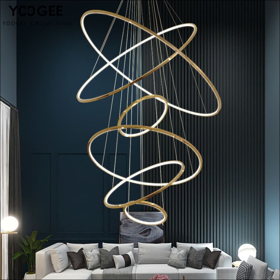 Modern Rings Led Chandelier For Living Room Bedroom Modern