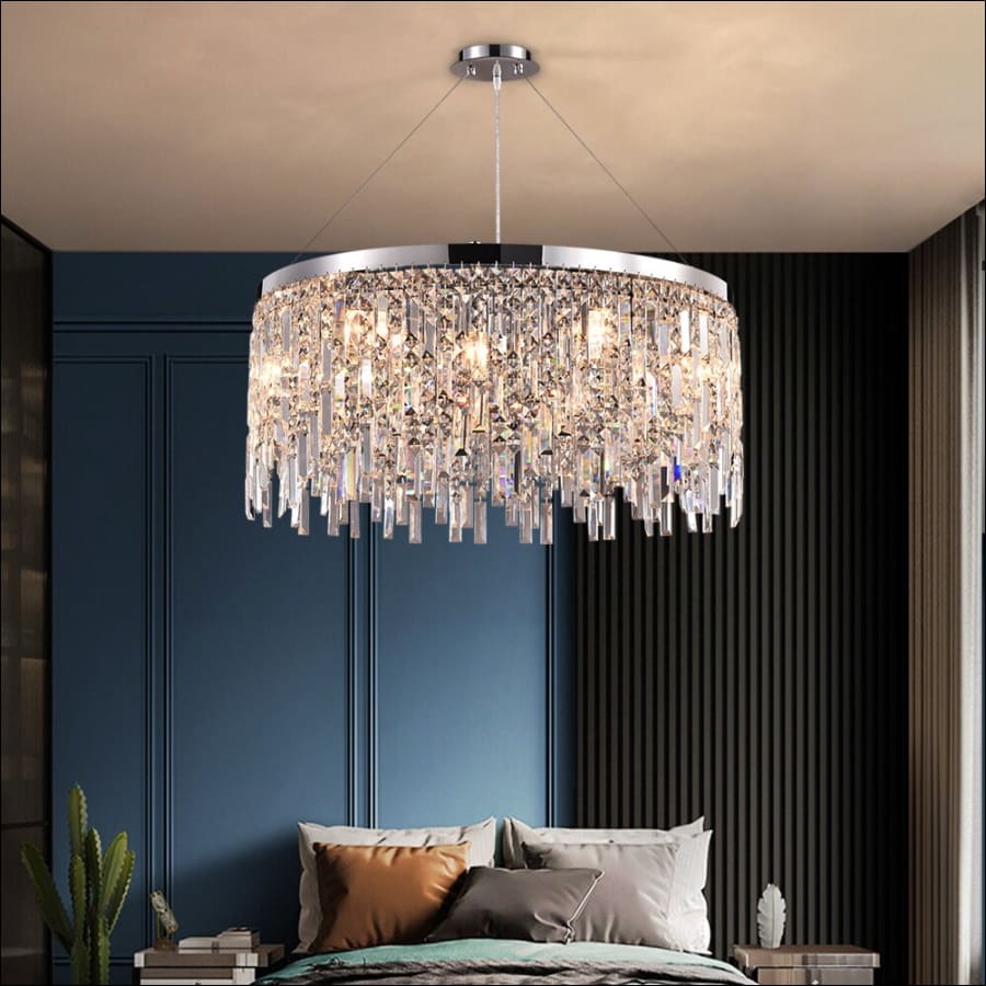 Modern Round Crystal Chandeliers Light For Dining Living