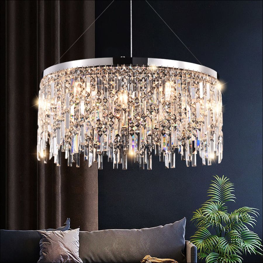 Modern Round Crystal Chandeliers Light For Dining Living