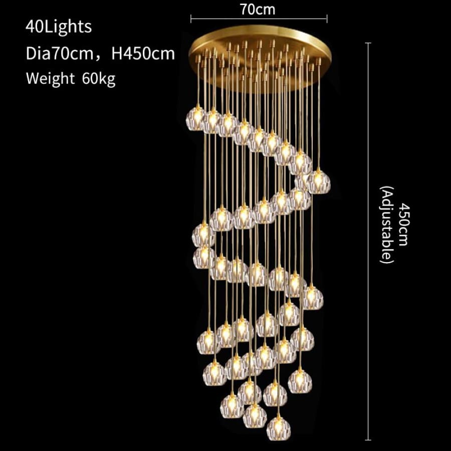 Modern Simple Led Stair Chandelier Home Decoration Duplex