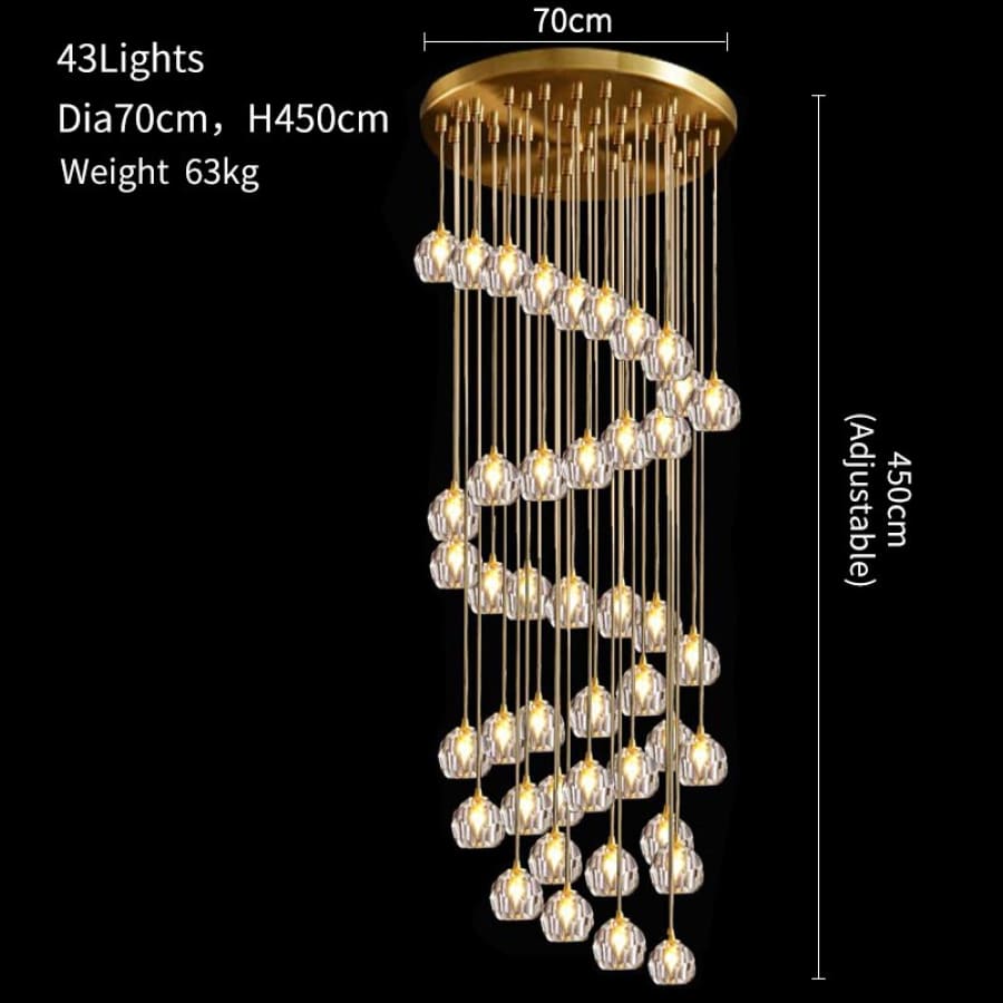 Modern Simple Led Stair Chandelier Home Decoration Duplex