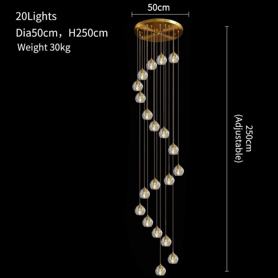 Modern Simple Led Stair Chandelier Home Decoration Duplex