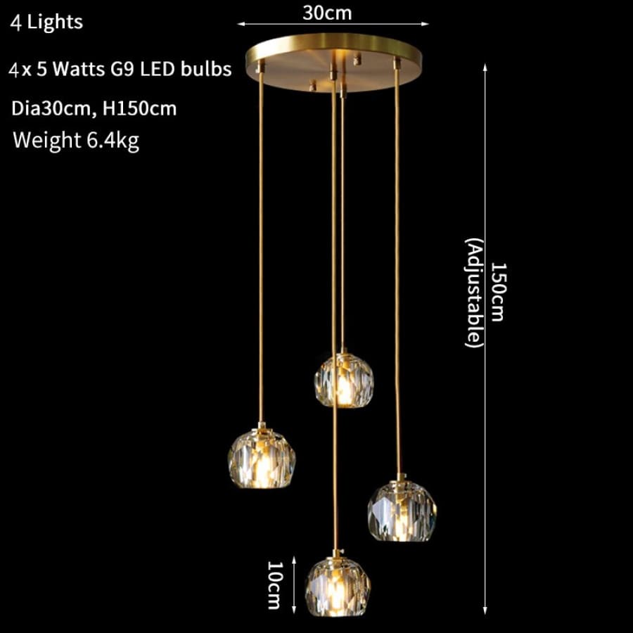 Modern Simple Led Stair Chandelier Home Decoration Duplex