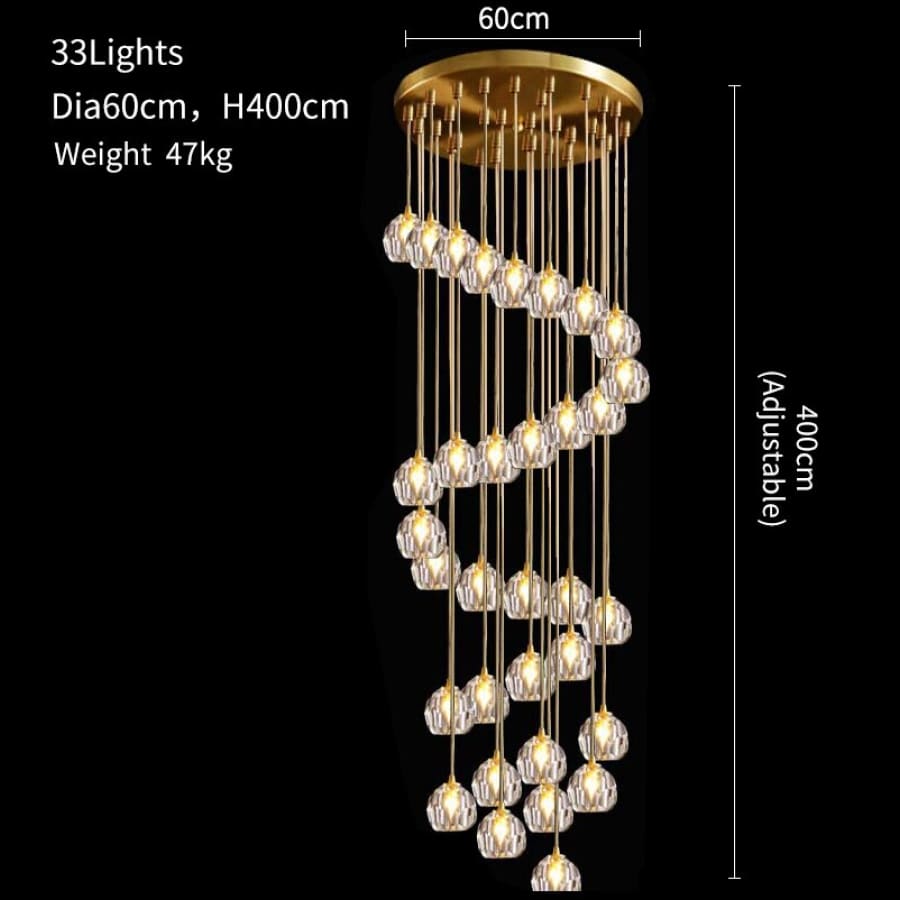 Modern Simple Led Stair Chandelier Home Decoration Duplex