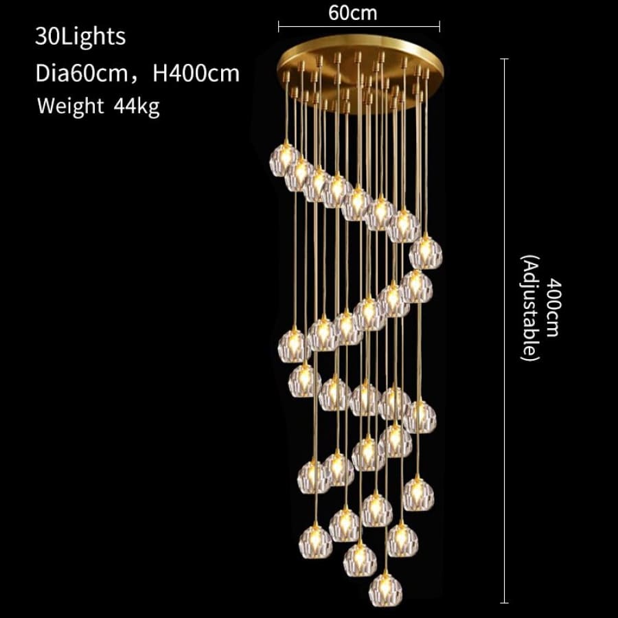 Modern Simple Led Stair Chandelier Home Decoration Duplex