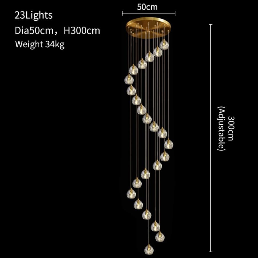 Modern Simple Led Stair Chandelier Home Decoration Duplex