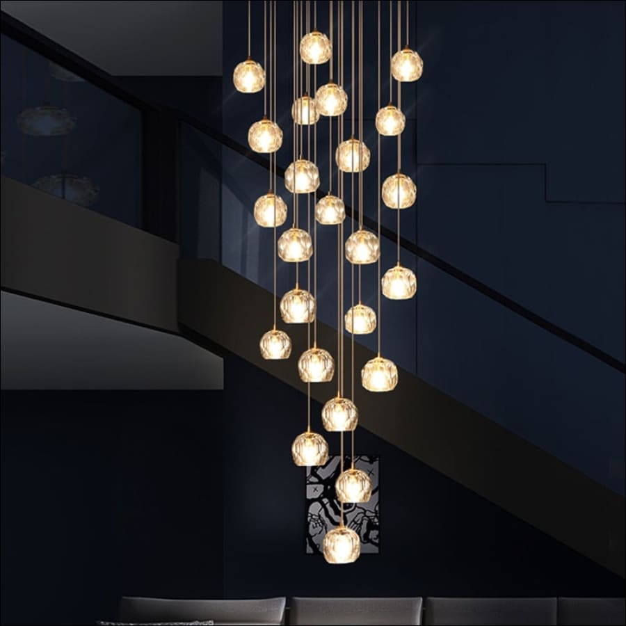 Modern Simple Led Stair Chandelier Home Decoration Duplex